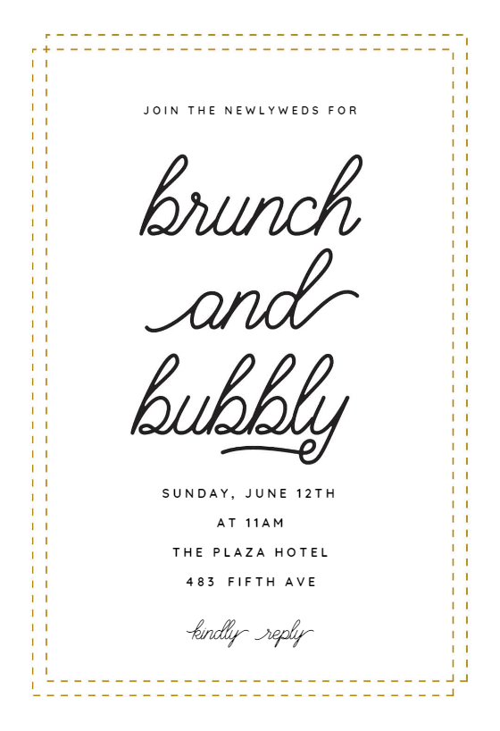 Brunch Bubbly Brunch & Lunch Invitation Template (Free) Greetings